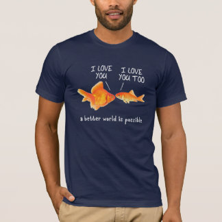 Goudvis in liefde Ik hart je T-shirt