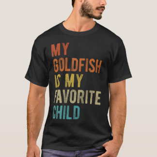 Goudvis Is Mijn Favoriete Kind Moeder Vader Vintag T-shirt