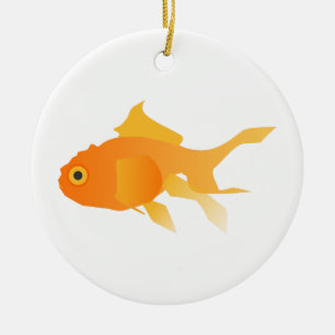 Goudvis Keramisch Ornament