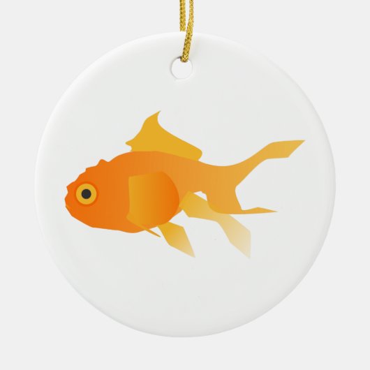 Goudvis Keramisch Ornament (Voorkant)