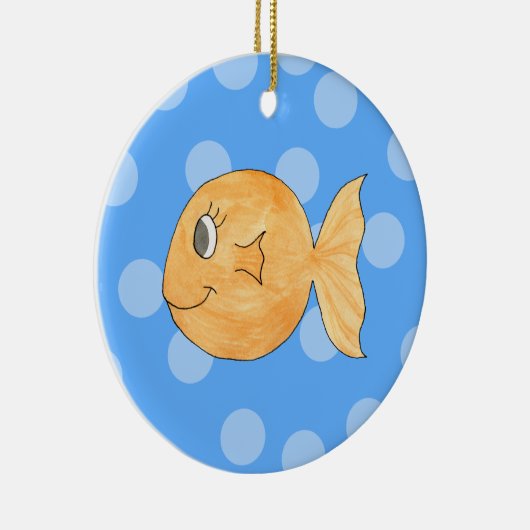 Goudvis. Keramisch Ornament (Rechts)