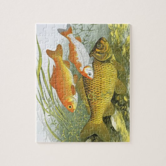  goudvis Koi Fish, Marine Zee Life Legpuzzel (Verticaal)