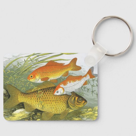  goudvis Koi Fish, Marine Zee Life Sleutelhanger (Voorkant)