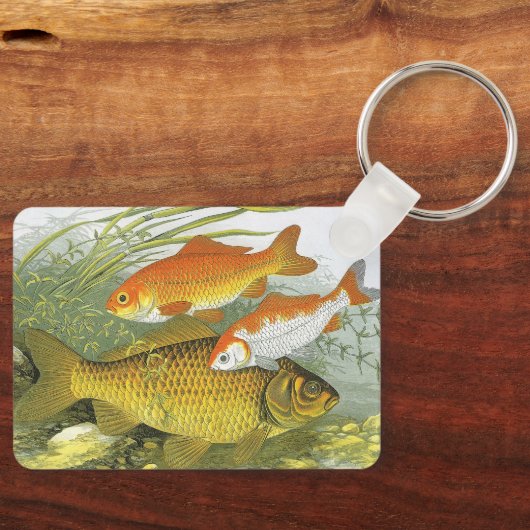  goudvis Koi Fish, Marine Zee Life Sleutelhanger (Voorkant)