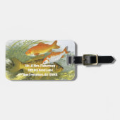 goudvis Koi vis, mariene aquatisch Zee leven Bagagelabel (Voorkant horizontaal)