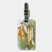 goudvis Koi vis, mariene aquatisch Zee leven Bagagelabel (Voorkant verticaal)