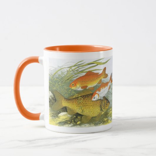  goudvis Koi vis, mariene aquatisch Zee leven Mok (Links)