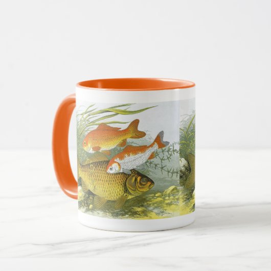  goudvis Koi vis, mariene aquatisch Zee leven Mok (Voorkant links)