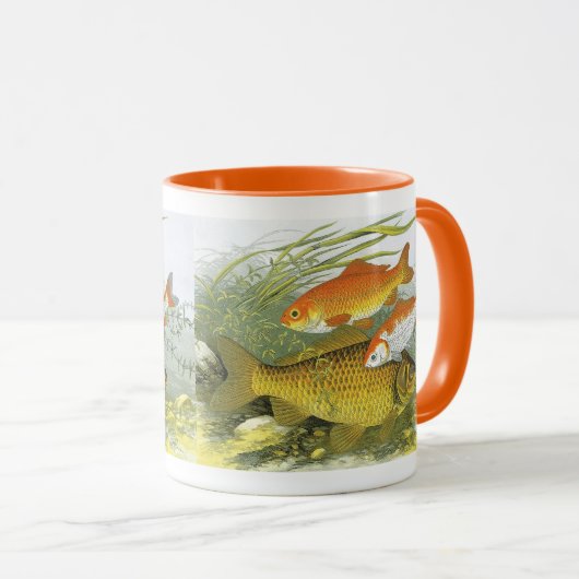  goudvis Koi vis, mariene aquatisch Zee leven Mok (Voorkant rechts)