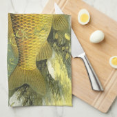 goudvis Koi vis, mariene aquatisch Zee leven Theedoek (Quarter Fold)