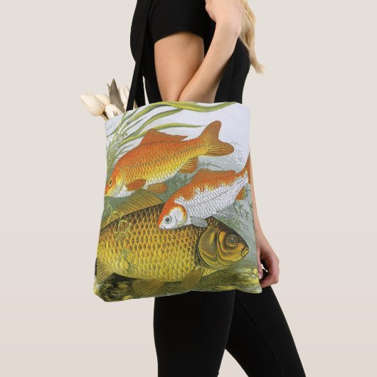  goudvis Koi vis, mariene aquatisch Zee leven Tote Bag (Dichtbij)