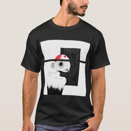 goudvis man - horror esthetiek t-shirt (Voorkant)