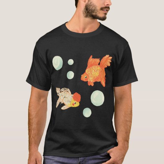 Goudvis met Bellen T-shirt (Voorkant)