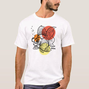 goudvis met borrelende ogen t-shirt