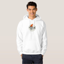 Goudvis met een haaienstaart hoodie