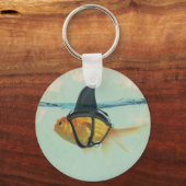 Goudvis met een haaienstaart sleutelhanger (Voorkant)
