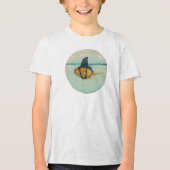 Goudvis met een haaienstaart Tri-Blend shirt (Voorkant)