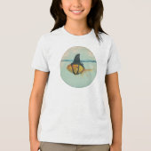 Goudvis met een haaienstaart Tri-Blend shirt (Voorkant)