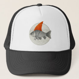 Goudvis met een haaienstaart trucker pet