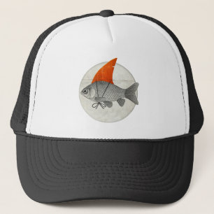 Goudvis met een haaienstaart trucker pet