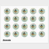 Goudvis met Shark Fin Confetti Ronde Sticker (Vel)