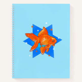 Goudvis met sterren notitieboek