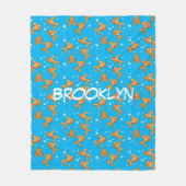 Goudvis met zeepbellen cartoon fleece deken (Voorkant)