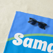 Goudvis met zeepbellen cartoon strandlaken (In situ)