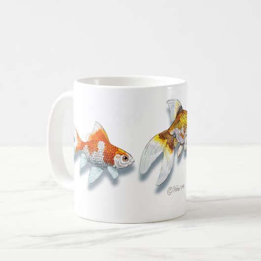 goudvis - mok (Voorkant links)