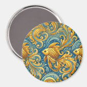 Goudvis, ontwerp magneet (Voorkant / Achterkant)