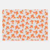 Goudvis op grijs papierpakket met onmiddellijke ve inpakpapier vel (Voorkant 2)