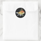 goudvis ronde sticker (Tas)
