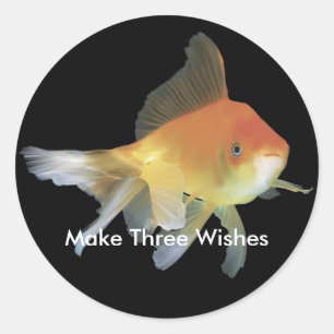 goudvis ronde sticker
