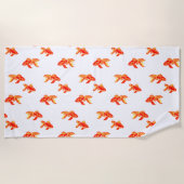 Goudvis rood en geel strandlaken (Voorkant)