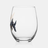 Goudvis Schattige Vis Grappig Wijnglas Zonder Voet (Links)