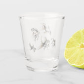 Goudvis - Schilderen Shot Glas (Achterkant)