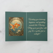 Goudvis Sereniteit Nowruz-viering Kaart (Binnen)