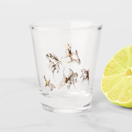 Goudvis Shot Glass Glas (Voorkant)
