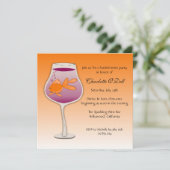 goudvis-sinaasappel; bachelorette kaart (Staand voorkant)