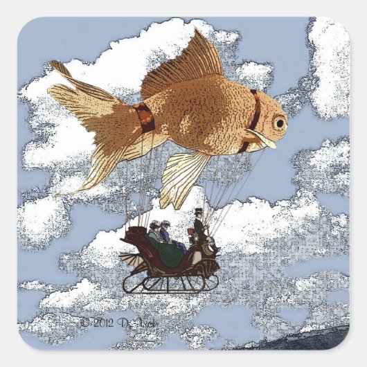 Goudvis Sticker (Voorkant)