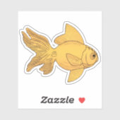 Goudvis Sticker (Vel)