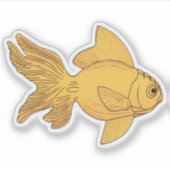 Goudvis Sticker (Voorkant)