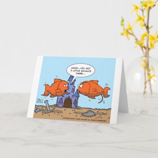 Goudvis twee--Vriendschap Kaart (Gele Bloem)