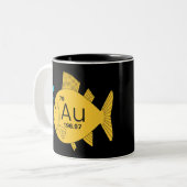 goudvis tweekleurige koffiemok (Voorkant links)