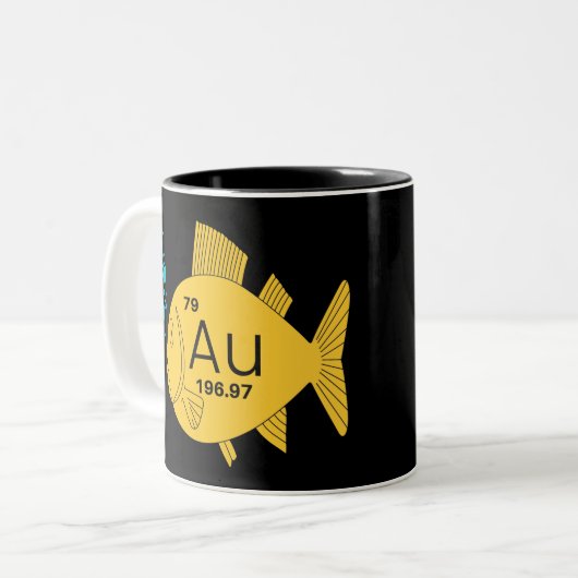 goudvis tweekleurige koffiemok (Voorkant links)