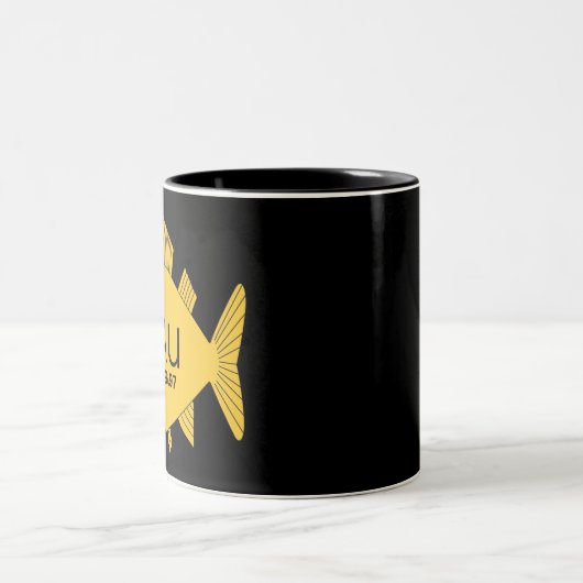 goudvis tweekleurige koffiemok (Center)