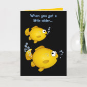 Goudvis verjaardag ouder "over de heuvel" tanding. kaart (Voorkant)