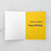 Goudvis verjaardag ouder "over de heuvel" tanding. kaart (Binnen)