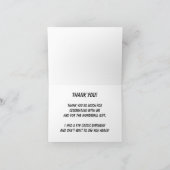 Goudvis Verjaardags Dankkaart Bedankkaart (Binnen)