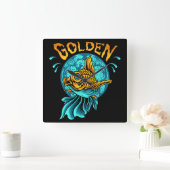 goudvis vierkante klok (Huis)